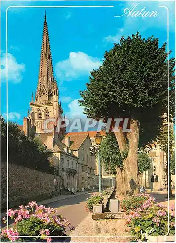Cartes postales moderne Autun Saone et Loire La Fleche de la Cathedrale Saint Lazare