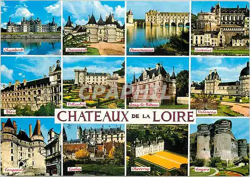 Cartes postales moderne Chateaux de la Loire