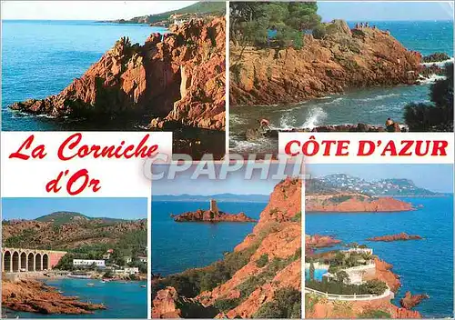 Cartes postales moderne La Cote d'Azur La Corniche d'Or Var Rochers plage Notre Dame Calanque de Santa Lucia