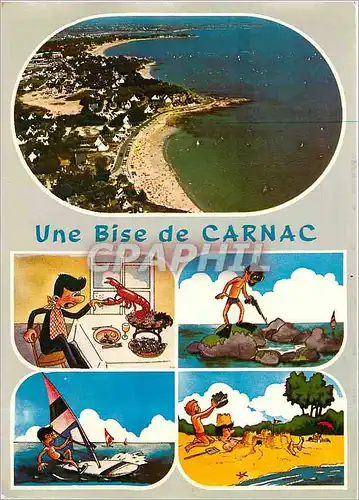 Moderne Karte Une Bise de Carnac