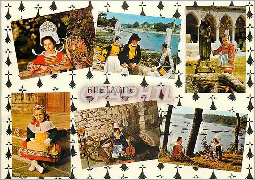 Cartes postales moderne Bretagne Brez Vieilles Pierres et Folklore