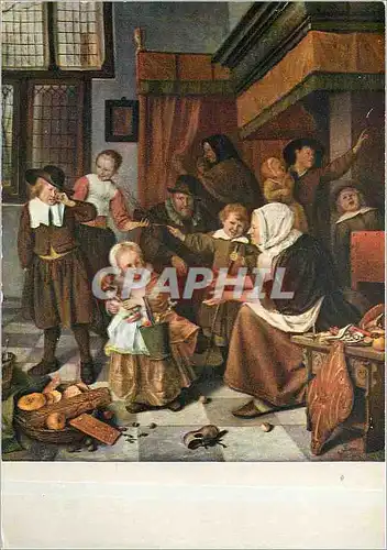 Cartes postales moderne Rijksmuseum Amsterdam Jan Havicksz Steen La Saint Nicolas