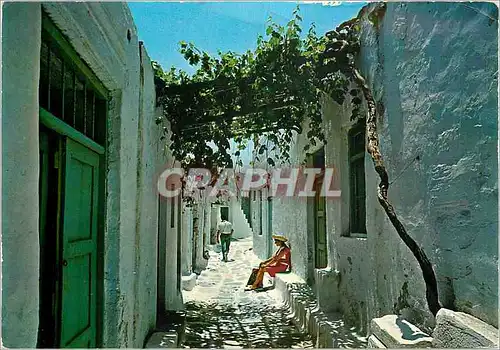 Moderne Karte Paros Une ruelle pittoresque