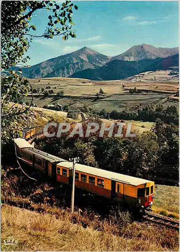 Moderne Karte La Cerdagne Francaise Le Petit Train Ligne SNCF de Villefranche de Conflent a la Tour de Carol