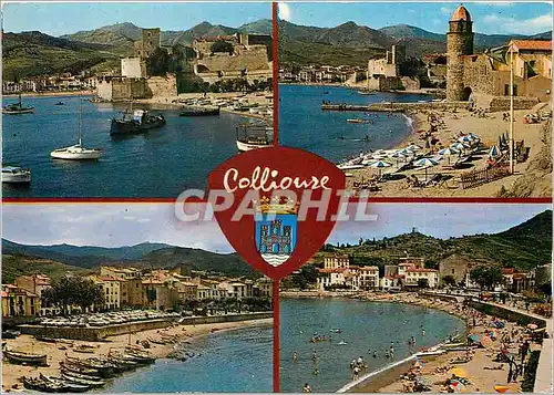 Cartes postales moderne La Cote Vermeille Collioure Divers aspects du celebre port catalan