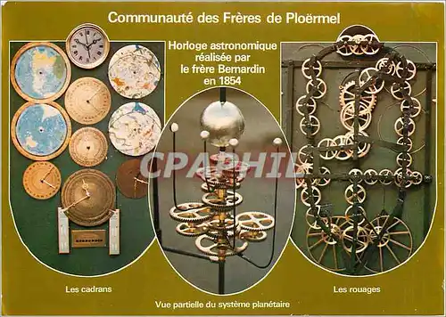 Cartes postales Horloge astronomique realisee par le frere Bernardin en 1854 Ploermel
