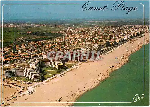 Moderne Karte La Cote Vermeille Canet Place Pyrenees Orientales