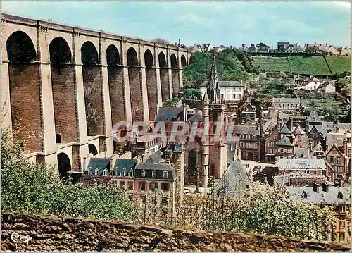 Cartes postales moderne Morlaix Finistere Le Viaduc et l'Eglise Ste Melaine