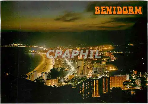 Cartes postales moderne Benidorm Espana Vue Nocturne