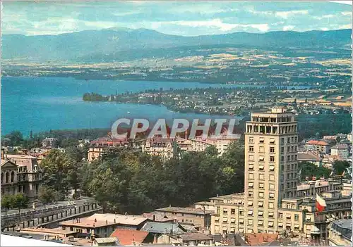 Cartes postales moderne Lausanne Tour Bel Air le lac et le Jura