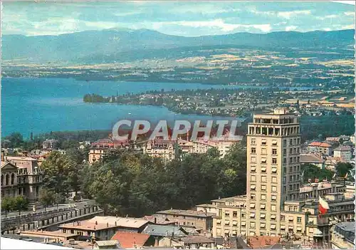 Moderne Karte Lausanne Tour Bel Air le lac et le Jura