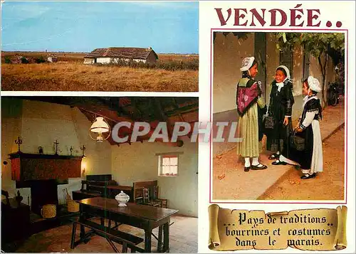 Ansichtskarte AK La Vendee Touristique Costumes et Bourrines en Pays Maraichin