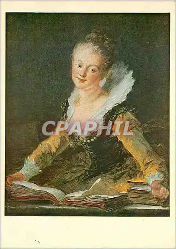 Cartes postales Jean Honore Fragonard L'Etude 1769 The Study Studie Musee du Louvre