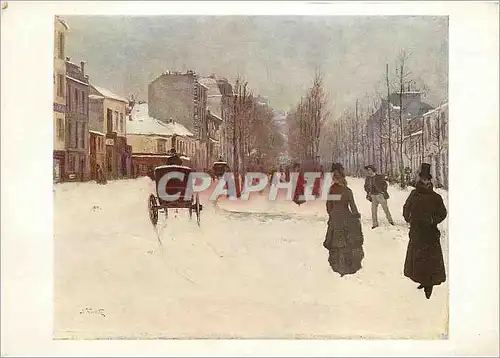 Cartes postales Tate Gallery Norbert Goeneutte The Boulevard de Clichy Under Snow 1876