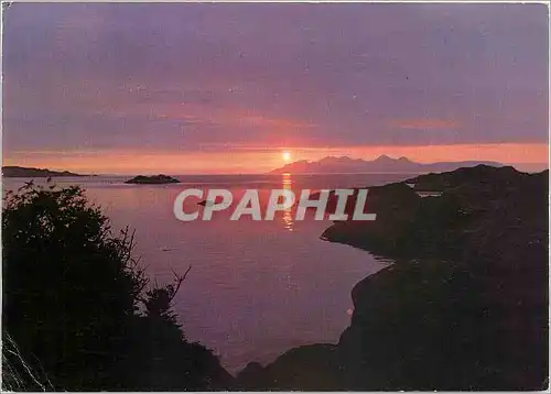 Cartes postales Sunset over Rhum and Eigg from Ardtoe Argyllshire