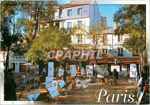 Cartes postales Paris et ses Merveilles Montmartre la place du Tertre