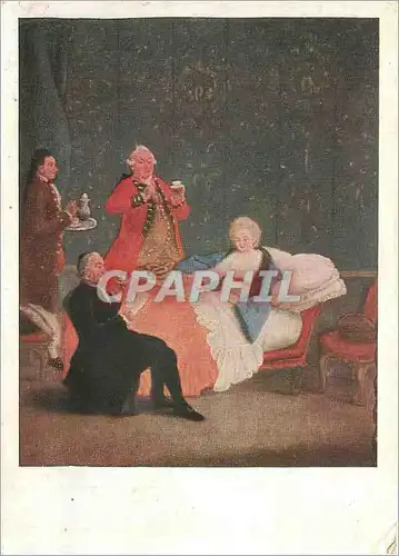 Cartes postales moderne Pietro Longhi La cioccolata del mattino Venezia Ca Rezzonico