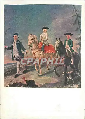 Moderne Karte Pietro Longhi La passeggiata a carallo Venezia Ca Rezzonico