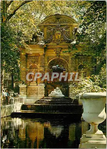 Moderne Karte Jardin du Luxembourg La Fontaine Medicis