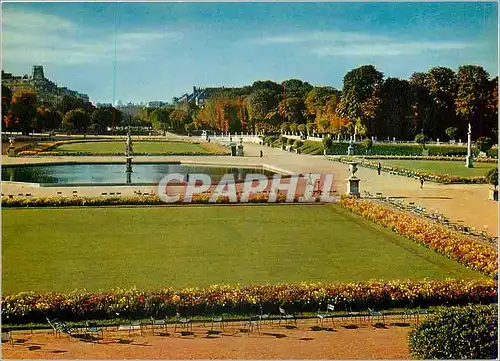 Moderne Karte Jardin du Luxembourg Bassin et parterres
