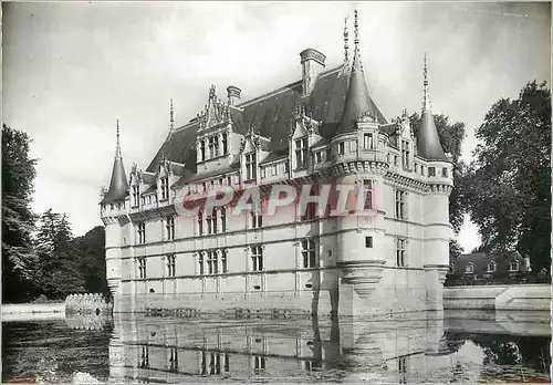 Moderne Karte Azay le Rideau Indre et Loire Facade Sud