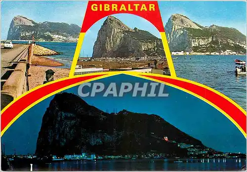 Moderne Karte El Penonde Gibraltar Le Rocher de Gibraltar