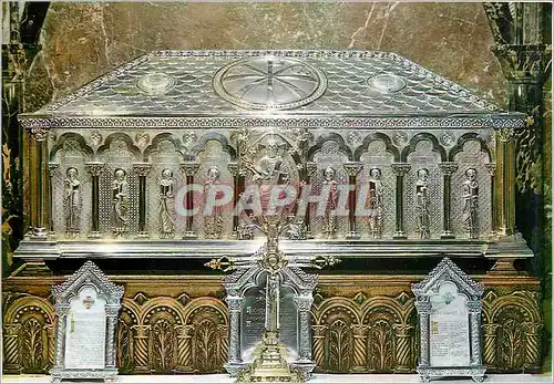 Moderne Karte Santiago de Compostela Cathedrale Coffre d'Argen avec la Relique du Apostol