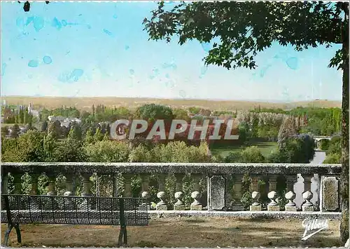 Moderne Karte La Roche Chalais Dordogne Vue prise de la Terrasse sur la Vallee de la Dronne