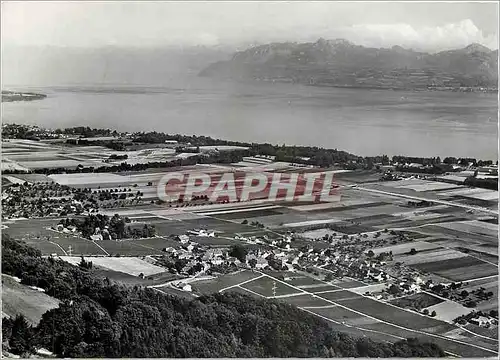 Moderne Karte Bursins Le Lac Leman et les Alpes Vue aerienne