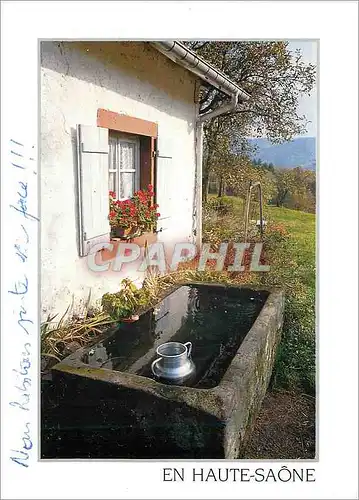 Cartes postales moderne Haute Saone Une bouille de lait au frais devant une fermette Saonoise