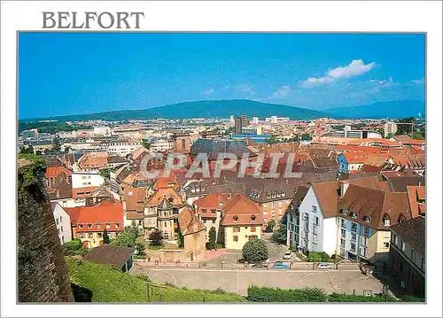 Moderne Karte Belfort Vue generale depuis le chateau