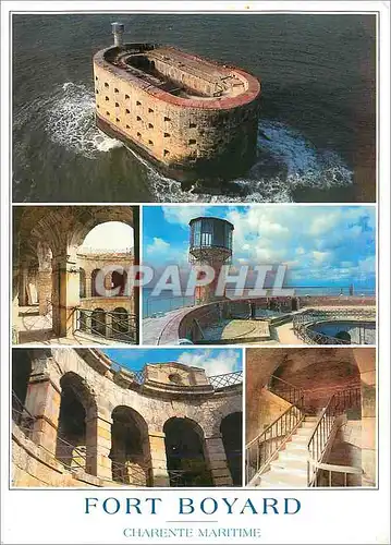 Moderne Karte Fort Boyard Charente Maritime Situe entre les iles d'Oleron et d'Aix Quelques