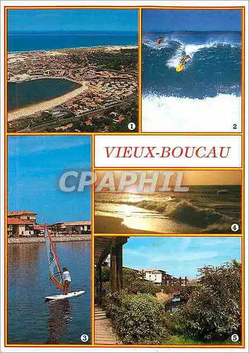 Moderne Karte Les Landes Vieux Boucau Port d'Albert