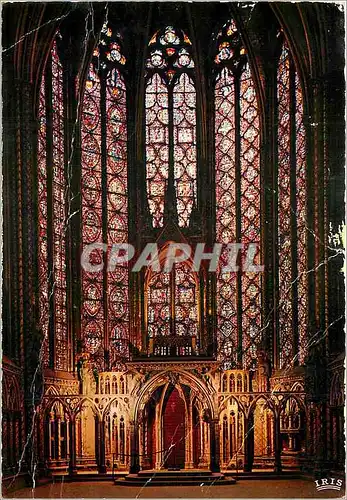 Cartes postales Paris La Sainte Chapelle vitraux de la chapelle haute