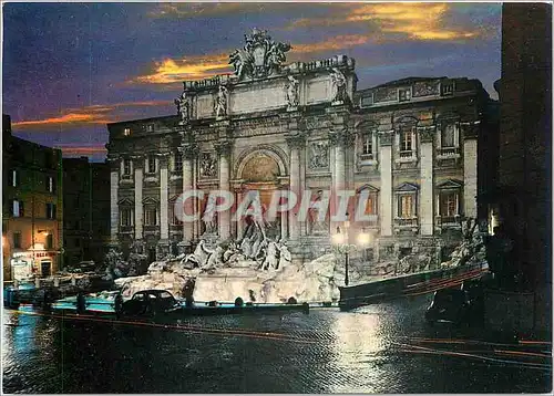 Cartes postales moderne Roma La Fontaine de Trevi Nocturne