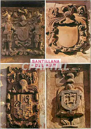 Moderne Karte Santillana del mar Santander Blasons de Santillana