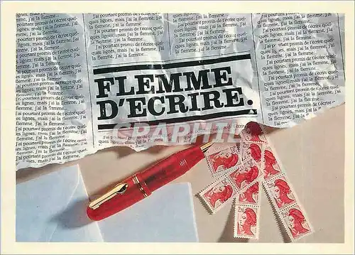 Cartes postales Flemme d'ecrire