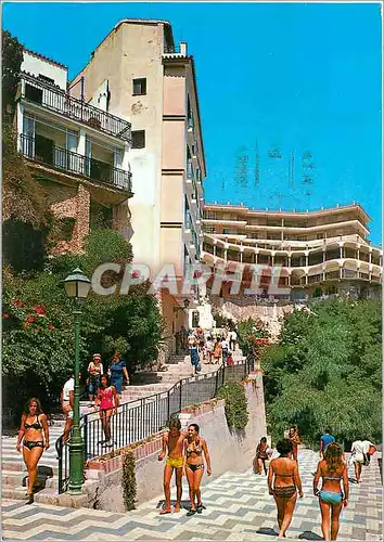 Moderne Karte Costa del Sol Torremolinos Chemin de la plage