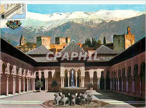 Cartes postales moderne Granada Cour des Lions