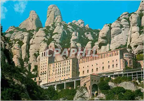 Cartes postales moderne Montserrat Vue du Monastere des le chemin de la Caverne