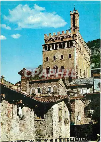 Moderne Karte Gubbio Palais des Consuls vu de place St Jean