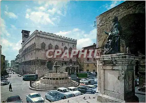 Moderne Karte Perugia Hotel de Ville et Fontaine Majeure