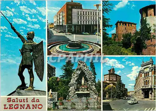 Cartes postales Saluti di Lugano Monumento alba Battaglia di Legnano Alberto da Giussano