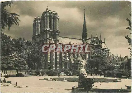 Moderne Karte Paris Notre Dame vue du square Rene Viviani