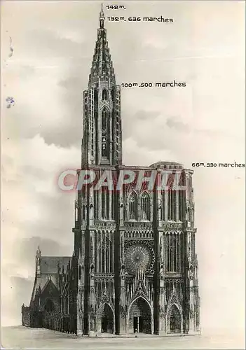 Moderne Karte Strasbourg Bas Rhin La Cathedrale