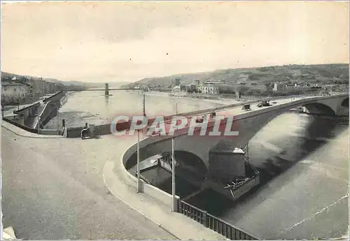 Cartes postales moderne Vienne Le Nouveau Pont Perspective sur le Rhone