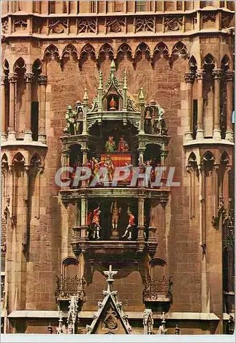 Moderne Karte Munchen Glockenspiel am Rathaus