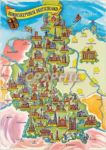 Cartes postales moderne Bundesrepublik Deutschland