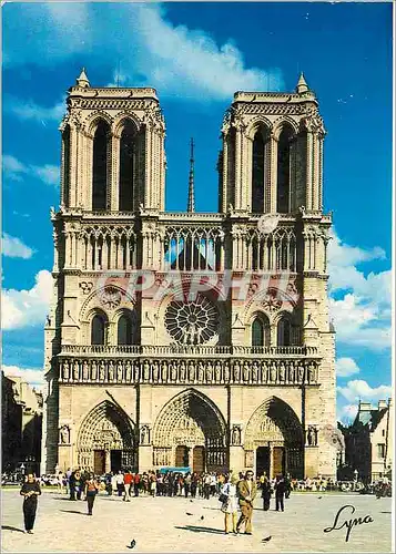 Moderne Karte Paris La Cathedrale Notre Dame