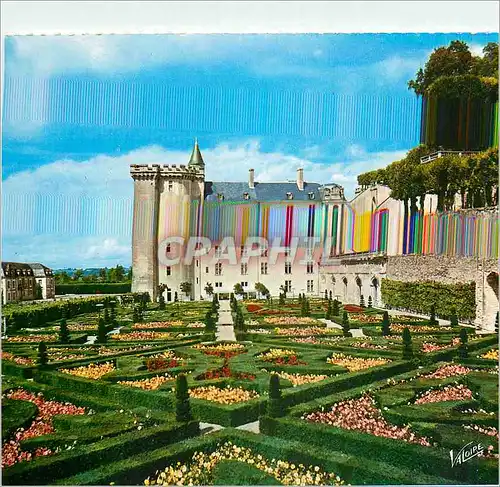 Cartes postales moderne Villandry Indre et Loire Les jardins a la francaise et le chateau